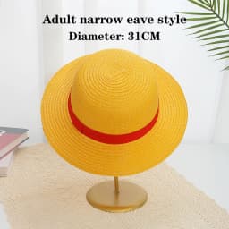 31-35CM Anime Straw Hat Festivals Party Cosplay Props Sun Protection Hat Parent-child Summer Sun Straw Beach Hat For Men Women