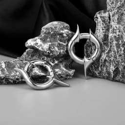 Vankula 2PCS Vintage Galactic  Ear Weights Hangers Stainless Steel Tunnels Gauges for Stretched Lobe Piercing Body Jewelry
