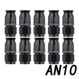 10x Universal Straight 0 45 90 180 Degree AN3 AN4 AN6 AN8 AN10 AN12 Hose End Fitting Hose Adapter For Swivel PTFE Oil Fuel Line