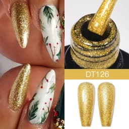 MEET ACROSS 7ml Glitter Sequins Thermal Gel Nail Polish 3 Layers Temperature Color Changing Semi Permanent UV Gel Varnish Nails