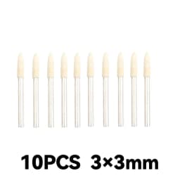 10Pcs/5Pcs Wool Felt Mounted Polishing Buffing Wheel OD 3-10mm Grinding Head for Dremel Drill Rotary Tool 3mm Shank
