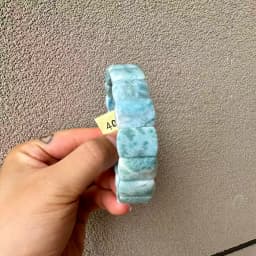 2026 AAA Grade Natural Larimar/Copper Pectolite Bead 10x14mm Bracelet Dominicana Genuine Larimar Gemstone Bangle Woman Wholesale