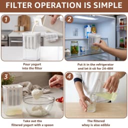 Yogurt Filter Food Strainer 1100ML Yogurt Machine Filter Screen Cold Extraction Whey Separation Tools Cheese Moisture Separator
