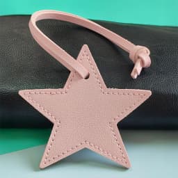 8cm PU Leather Patch Five-Pointed Star Keychain Star Decoration For Embellishing Bag Clothing Lanyard