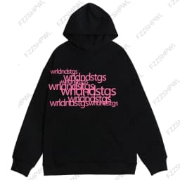 Gothic hooded sweatshirt featuring a chic high-street Grunge aesthetic letter print and a blend Harajuku and American casual top