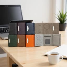 Magnetic Card Holder for iPhone 12-17 Series 3 in 1 Foldable Stand, Wallet ID Bank Card Thin Portable Travel Commute Accessory