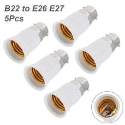 5pcs G24 G23 GU24 GU10 B22 to E26 E27 Lamp Base E26 E17 E12 to E14 Lamp Holder Converter Socket Adapter For LED Corn Bulbs Light