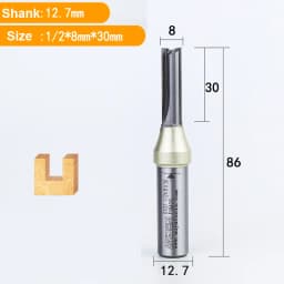 Arden 2 Flutes TCT Straight End Mill Woodworking CNC Tool Carbide Cutter 1/2 Shank Router Bit For Wood MDF Plywood Chipboard