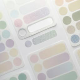 3sheets Ins Simple Solid Color Label Dot Sticker Planner Handbook DIY Basic Decoration Handmade Scrapbooking Supplies