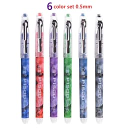 7pcs/set Large Capacity Straight liquid Roller Gel Pens 0.28/0.38/0.5mm Needle Tip Colour Ink Ball Pen School Office Stationery