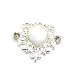 10Pcs 21 * 25mm Peach Heart Rhinestone Alloy Flower Plate Ornaments Diy Wedding Dress Gift Box Hair Decoration Accessories