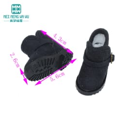 5.6cm Toys Doll Shoes for EXO 1/6 BJD YOSD Doll Accessories Fashion Snow Boots Khaki Black Pink