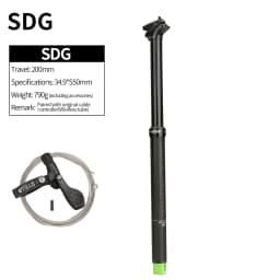 34.9mm DH Cycling Bicycle Seatpost For MTB Internal External Handle Wire Control 150//200mm Stroke Lifting Hydraulic Seat Tube