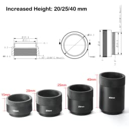 C-CS MOUNT Extension Tube Adapter 5 10 15 20 25 40mm C-Mount Adaptor Spacer Ring For CCTV Lens and Industrial Camera Lens