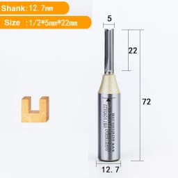Arden 2 Flutes TCT Straight End Mill Woodworking CNC Tool Carbide Cutter 1/2 Shank Router Bit For Wood MDF Plywood Chipboard