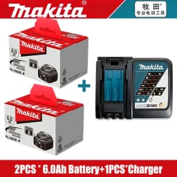 100% Original Makita Battery, 6.0Ah Rechargeable Battery 18V, Replacing Makita BL1830B L1840B L1850B L1860B, Power Tool Battery