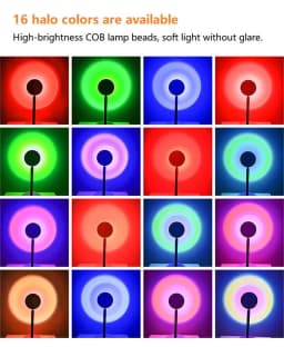 Tuya Smart Sunset Lamp Night Light Sunset Projector Smart Life APP Remote Led Lights Room Decoration Photography Birthday Gift