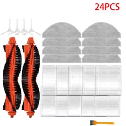 For Xiaomi Robot Vacuum S20 / D106 Accessories Main Side Brush Hepa Filter Mop Cloth Dust Bag Replacement Spare Parts