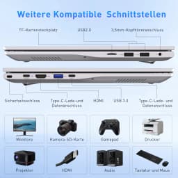 Notebook Pc, 15.6" Fhd Ips Laptop, Amd Ryzen 3 3250C, Max. 3.5Ghz 16Gb Ram 512Gb Nvme M.2 Ssd, Windows 11 Pro, Wi-Fi 6, Bluetooth 5.3, 2X Type-C, HDMI - Computer for Work & Study