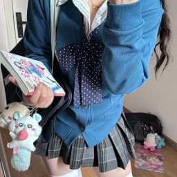 Japanese Black Gray Plaid Jk Skirts Y2k High Waist Pleated A-line Skirt for Women 2026 Summer New All-match Faldas Mujer