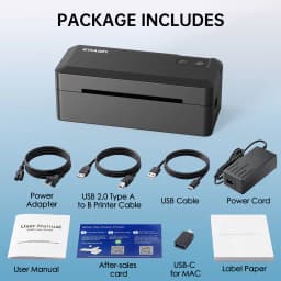 Thermal Shipping Label Printer, 4x6 Bluetooth Label Printer for Small Business and Home, Supports iPhone, Android, Windows, Mac, Chromebook