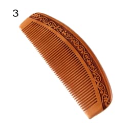 1PC Natural Peach Wood Handcrafted Fine Tooth Comb Anti-Static Head Massage Hairbrush Classic Comb Hair Styling Hair Care Tool
