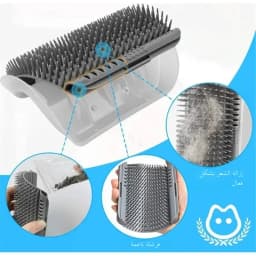 Wall Mount Corner Cat Self Groomer Comb Ergonomic Pet Massage Hair Remover Brush Space Saving Indoor Kitten Scratching Toy Easy