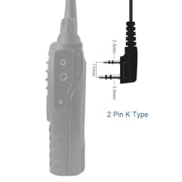 Baofeng UV-5R Walkie Talkie Headset with Mic 2 Pin Acoustic Air Tube Headset UV-18Pro Kenwood UV-13 DM-1701 UV-5RH Pro Max Radio