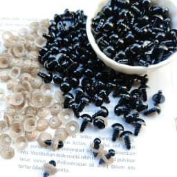 100pcs 200pcs 500pcs Black Plastic Eyes Craft Doll Decorative Accessories Safety Eye Toys Animal Threaded Eyes Doll Toys 5-14mm