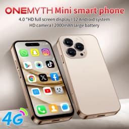 ONEMYTH M17 Pro Mini Smartphone Quad Core 2000mAh LTE 4G Dual SIM Type-C Android 12.0 Mobile CellPhone Face Unlock