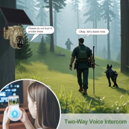 Ubox Solar Camera 4G LTE Cellular Trail Camera with Solar Panel Security Cam Full Color Night Vision for Outdoor Wildlife
