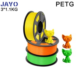 JAYO PETG/PLA Plus 2.0 3D Printer Filament 3 Rolls No Bubbles Smooth Multiple Colors 3D Filament Fit For FDM Printers 1 Roll/1.1