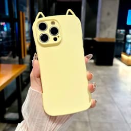 Cute 3D Ears Clear Case For iPhone 17 16 15 14 13 12 11 Pro Max 8 7 Plus SE 17promax Cartoon Bear Pendant TPU Cover Shell