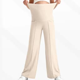 Plus Size Maternity Straight Pants 2026 Autumn Winter High Waist Pregnant Women Wide-leg Pants Outer Wear Premama Loose Trousers