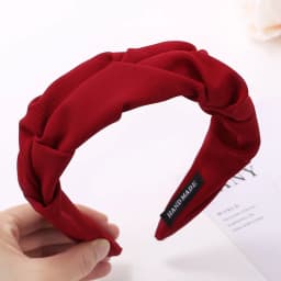 Solid Color Knotted Headband For Women Soft Fabric Wide Hairband Fashion Turban Hair Hoop Girls Daily Hair Accessories