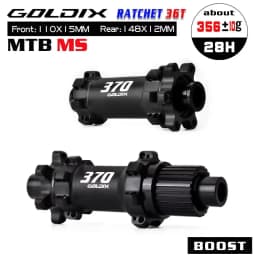 GOLDIX M370 Bicycle Hub 6-Bolt Disc Brake 28Hole Straight Pull Spoke Sealed Bearing 36T Ratchet HG/XD/MS Hub Type Standard/BOOST