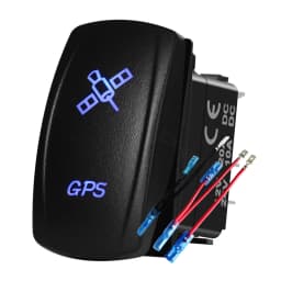 12V 24V Boat Trim Tabs Switch (ON)-OFF-(ON) Momentary Rocker Switch Waterproof Blue Light ON-OFF Toggle Switch With Harness