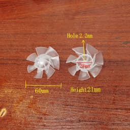 1 Pc 7 Blades Plastic Fan Blade Outside Diameter 35mm/42mm/50mm/65mm Plastic Cooling Fan Blade For Hair Dryer