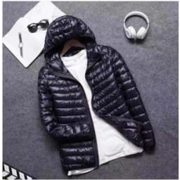 Ultra Light Down Jackets Feather Cotton Hoodie Autumn Winter Men Long Sleeve Zipper Waterproof Lightweight Coat Tops Oversize