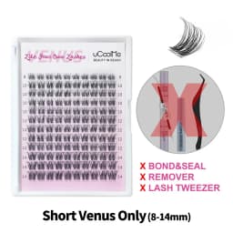 uCoolMe Venus Natural Cluster Lashes DIY False Eyelash Extensions Naturally Born Lash Look Long-lasting Waterproof Makeup Tools