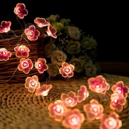 Cherry Blossom Fairy String Lights Pink Sakura Flower String Lamps USB/Battery Powered for Outdoor Christmas Garland Decoration