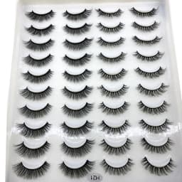20 Pairs 3D Faux Mink Lashes Natural False Eyelashes Dramatic Fluffy Soft Wispy Volume Cross Reusable Eyelash MaKeup Tools