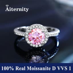 100% Real Moissanite Ring Adjustable Size S925 Sliver D VVS1 Pass Diamond Tester Pen GRA Certificate 18K Plating Rings for Women
