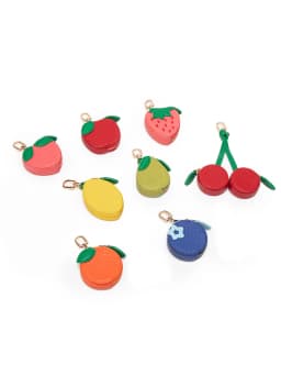 Fashion Personality Red Cherry Shape Fruit Pendant Coin Purse Mini Cute Keychain PU Leather Bag Pendant Small Bag Gift for Girls
