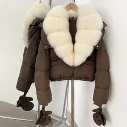 OFTBUY New Short Outerwear Hood Duck Down Luxury Real Fur Down Jacket with Removable Gloves Women Puffer Coat with Real Fox Fur