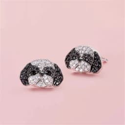 Cute Girl Cat Stud Earrings Exquisite Women's Earrings Fashion Accessories Party Jewelry Full Rhinestone Stud Earrings Girl Gift