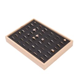 Simple Solid Wood Small 48-Digit Ring Plate, Shank, Pair Ring, Stud Earring, Storage Display Tray, 48-Digit Plate