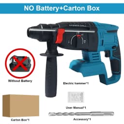 26MM Brushless Electric Hammer Drill Multifunctional Rotary Cordless Rechargeable Power Tools For Makita 18V Battery