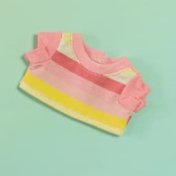 Clothes For Labubu 17cm Dolls The Monster Outfit Accessories Gifts Colorful Stripe T-shirt 1st & 2nd Gen Blind Box Accessories