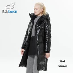 ICEbear-Lengthened Down Jacket for Women, Casual and Slim, Long Brand, Ladies Parkas, GWY22527D, New for Winter, 2023